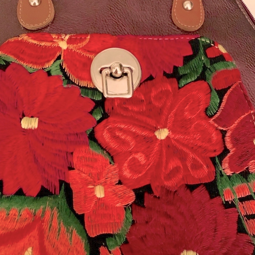 South American embroidered crossbody purse.